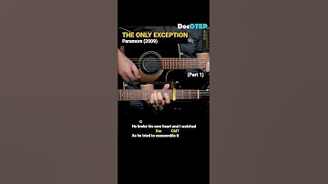 The Only Exception - Paramore (Guitar Chords Tutorial with Lyrics) part 1 SHORTS REELS