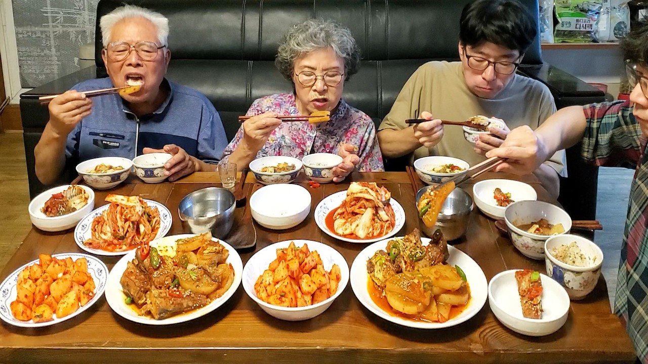 구수한 청국장찌개🍚할머니가 해주시는 따뜻한 집밥 한 상 (코다리 무조림, 배 깍두기) Korean Grandma's Home Meal Mukbang