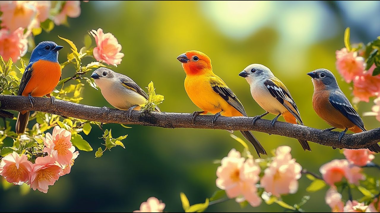 🌺 Bird Sounds and Relaxing Piano Music | Gentle Nature Music for Sleep & Relaxation