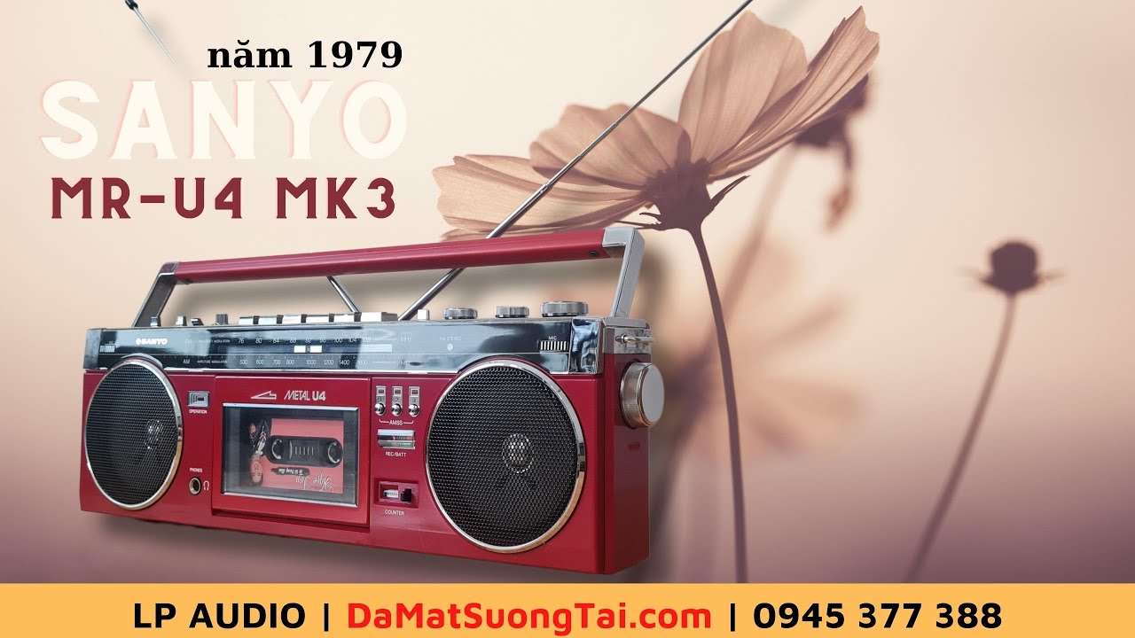 SANYO MR-U4 mk Ⅲ SANYO MR-U4 ラジカセ III☆レッド☆昭和レトロ☆