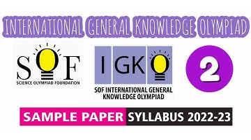 IGKO General Knowledge Olympiad Class 2 Sample Paper 2022-23