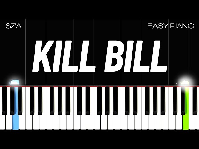 SZA - Kill Bill (EASY PIANO TUTORIAL) class=