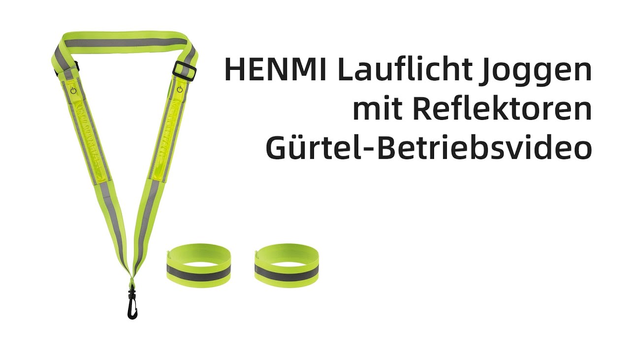 Lauflicht LED-Sicherheitsgürtel – USB-aufladbar, Verstellbar, Mit Reflektoren, 3 Lichtmodi, Für Joggen & Nachtläufe