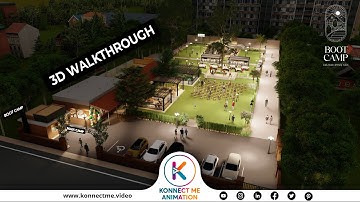 Boot Camp Cafe & Restro | Realistic 3D Walkthrough | Video By Konnect Me Animation