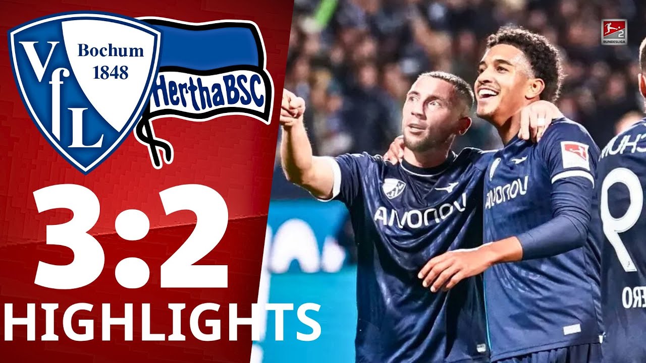 VfL Bochum - Hertha BSC | 3:2 | Highlights | 2. Bundesliga, 9. Spieltag ...