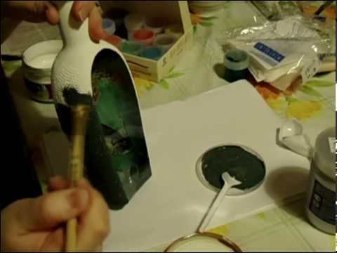 Обратный декупаж  мастер класс  ( декор бутылки ) / DIY reverse decoupage ( decoration bottle ).