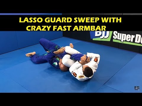 Lasso Guard Sweep With Crazy Fast Armbar by Marcos Tinoco