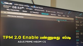 How to Enable TPM 2.0 in Tamil | Asus Prime h410m-cs