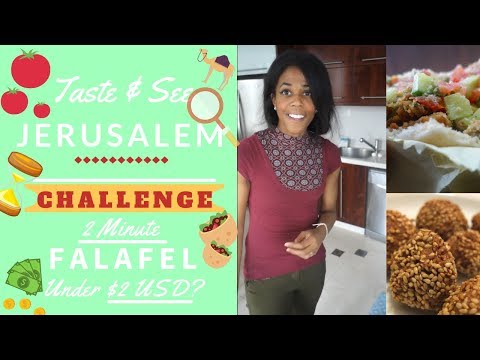Falafel CHALLENGE in Jerusalem 2 Minute + 2 Dollar Falafel? Taste & See Jerusalem