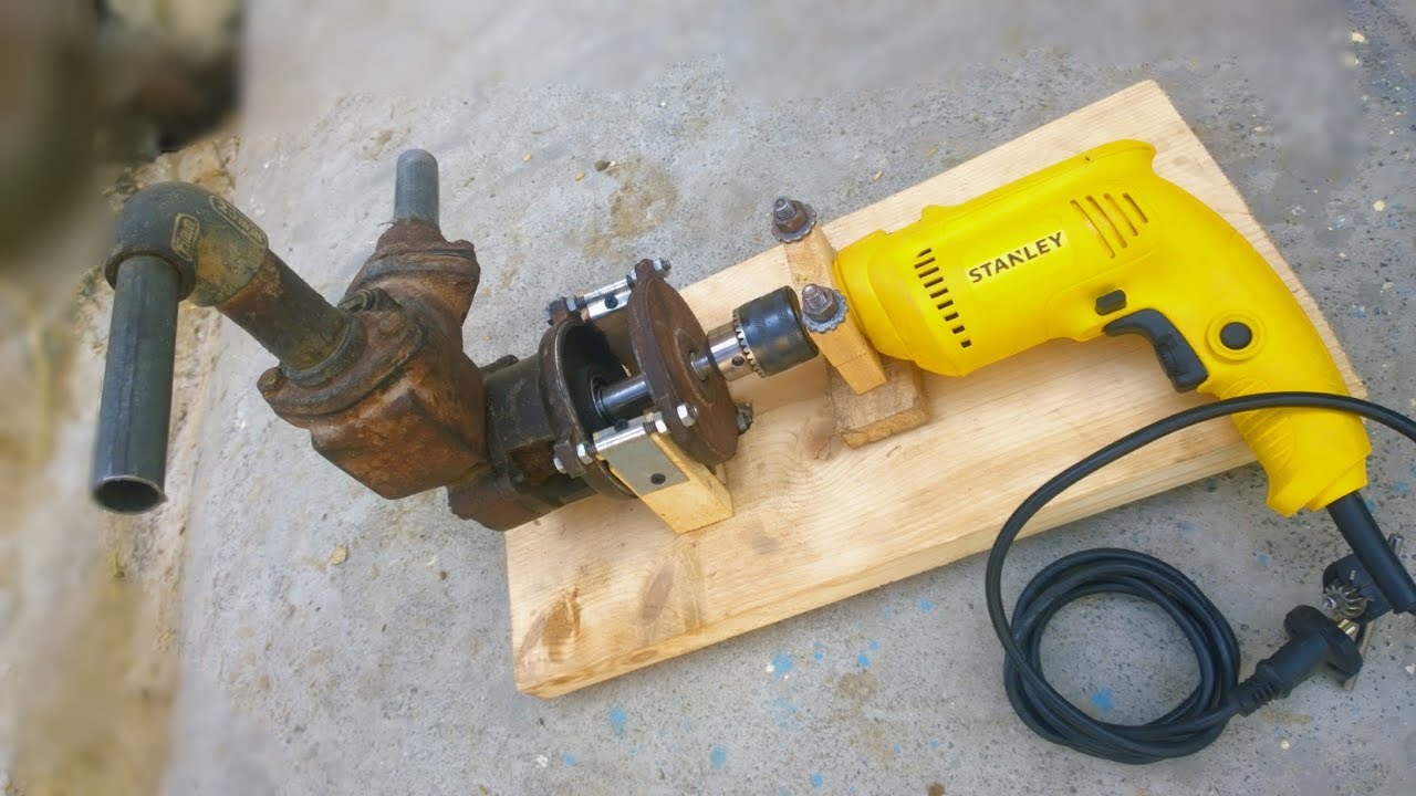 Amazing DRILL MACHINE HACK WATER PUMP YouTube