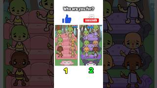 Which video is better 1 or 2?🤔😮 #tocaboca #tocalifeworld #tocabocalovestory #shorts