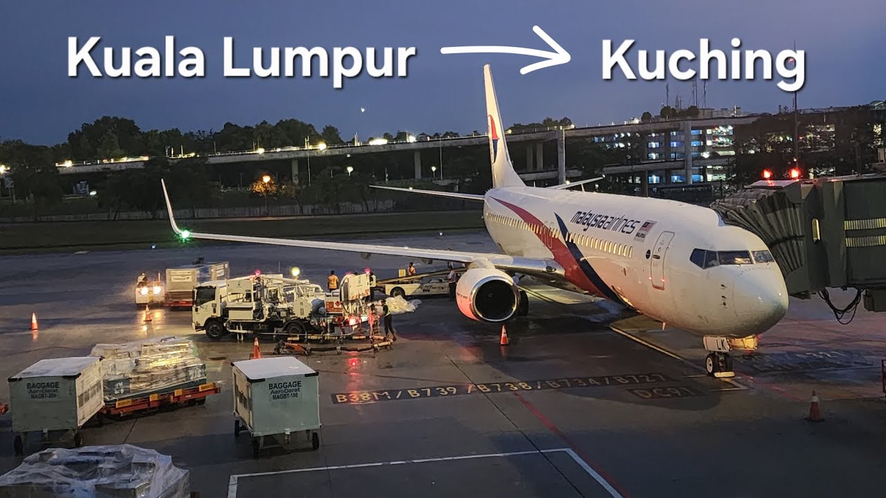 Malaysia Airlines MH Full Flight Kuala Lumpur KUL - KCH Kuching International Airport KIA Sarawak