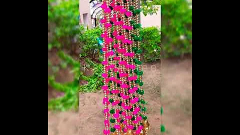 Kalastutee DIY Colorful Pompom Hangings for Indian Haldi/Wedding/Mehendi/ Dholki/Sangeet Decorations