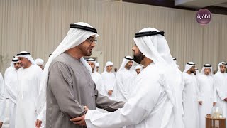 رئيس الدولة يتقبل التعازي بوفاة سعيد بن زايد من الحكام والشيوخ ووفدي عمان والبحرين
