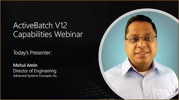 ActiveBatch V12 Capabilities Webinar
