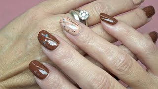 Milk Chocolate and Latte Combo Manicure