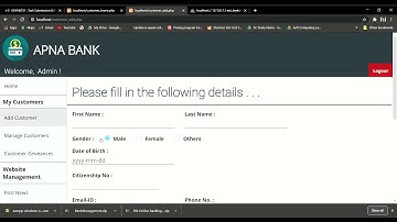 Basic Banking System Website using php | Web Development | Ayush meena