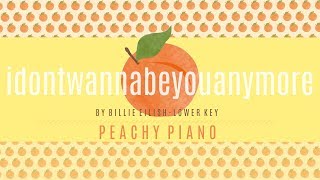 Idon'twannabeyouanymore - Billie Eilish (Lower Key) | Piano Backing Track chords