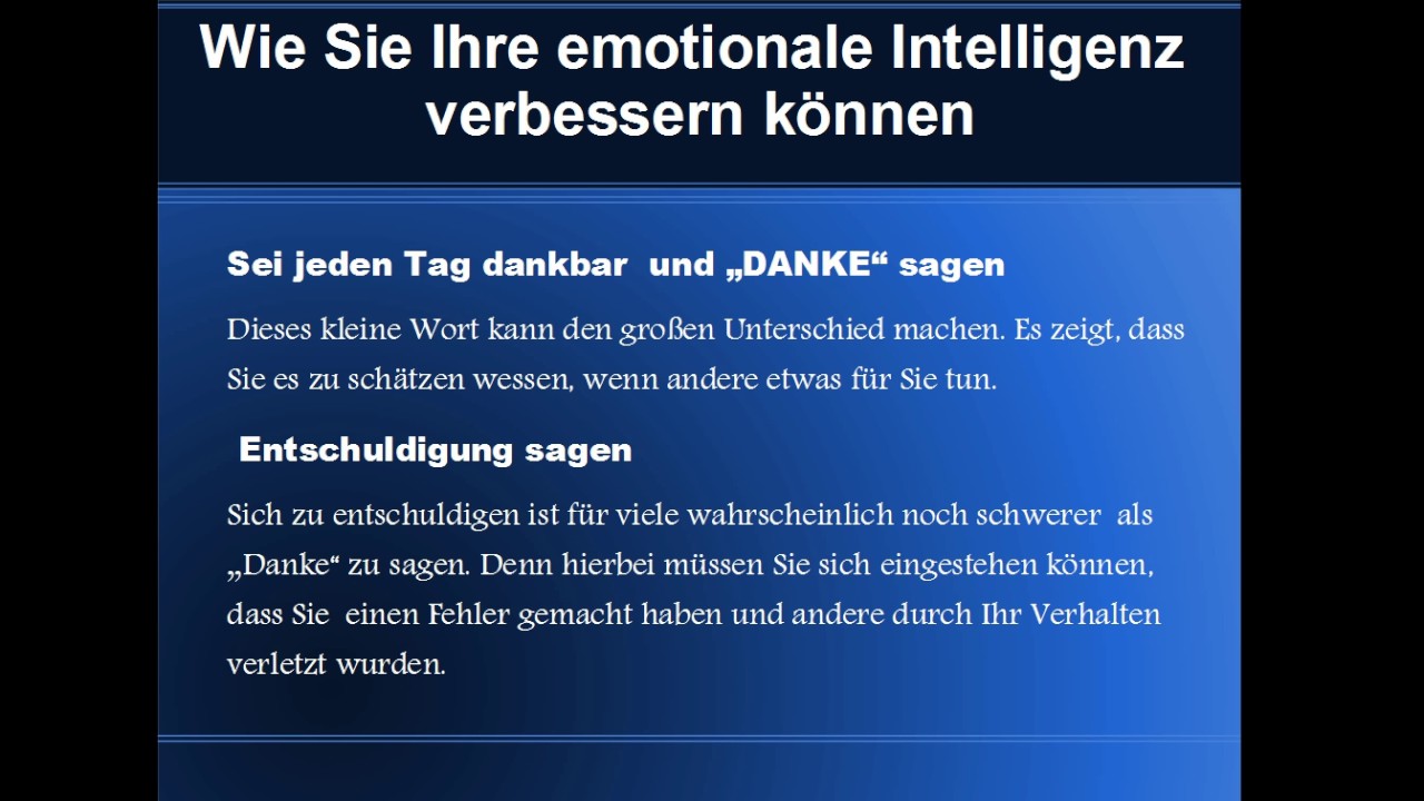 Emotionale Intelligenz Trainieren Youtube