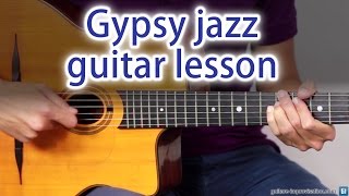 Learn Gyspy Jazz : Guitar lesson chords