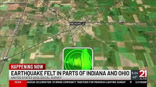 2.9 magnitude earthquake felt in northeast Indiana, northwest Ohio Sunday morning Details