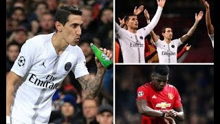 Angel di Maria MOCKS Man Utd fans as he pretends to drink a beer after PSG goal