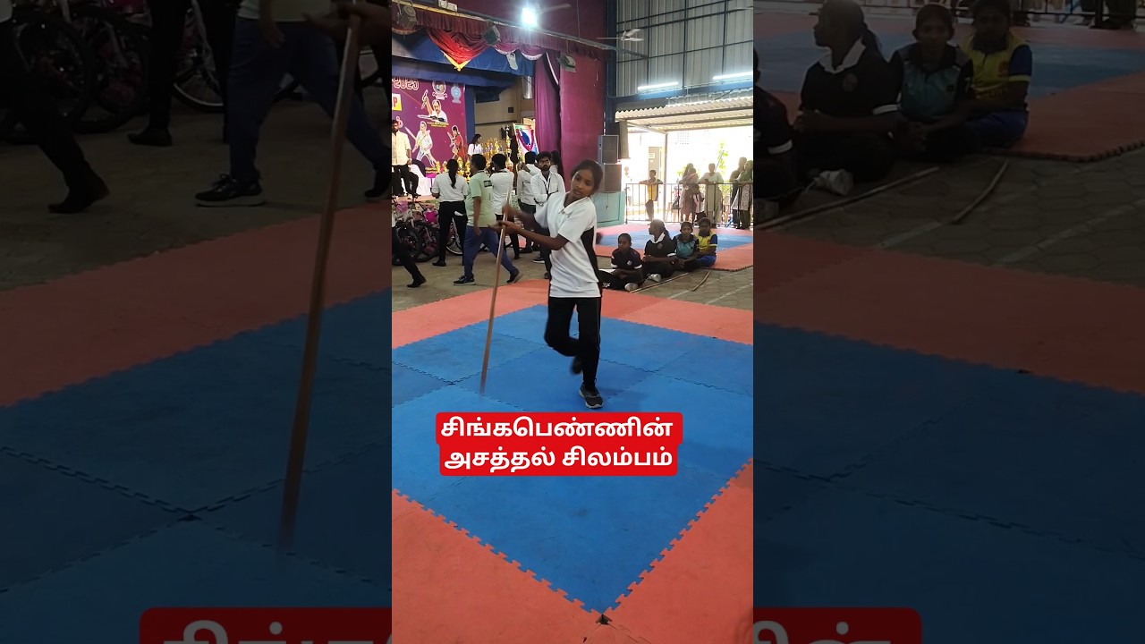 Tremendous silambam performance by girl | 