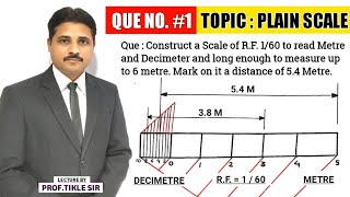 HOW TO DRAW PLAIN SCALE (QUE.NO.1) | UNIT : ENGINEERING SCALE @TIKLESACADEMYOFMATHS