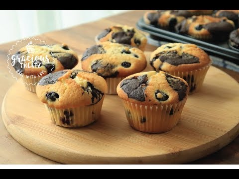 Blueberry Chocolate Muffins | Egg & Eggless