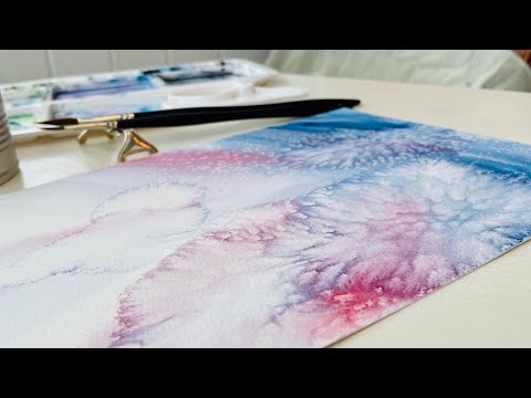 Salt and blooms - effects in watercolour painting