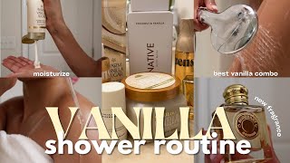 FALL VANILLA SHOWER ROUTINE | best vanilla hygiene combo  + fav vanilla products