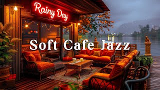 Sweet Piano Jazz Music for Relax ☕ Cozy Lakeside Coffee Shop Ambience ~ Soft Jazz Instrumental Music