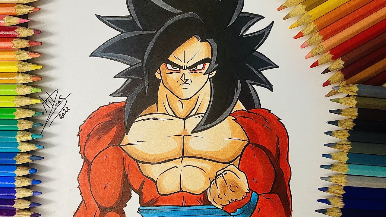 COMO DESENHAR O GOKU SSJ4 