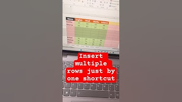 Insert multiple rows just by one shortcut