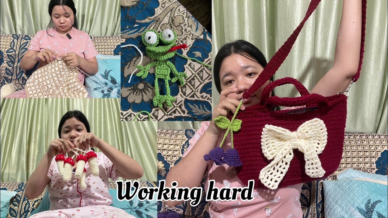 Crocheting 🧶 a 🐸 frog making custom order/rima crochet 
