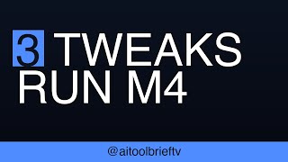 3 Tweaks to Run M4 LLM Locally — Faster, Bigger Context