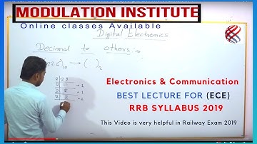 RRB JE CBT-2 | DMRC |NMRC Electronics & Communication (ECE) | Digital Electronics | Lecture no-1