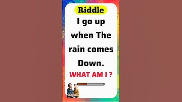 Can you answer this riddle? I go up when the rain comes down what am I ? # shorts#quiz#riddles