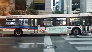 Brief CTA Bus Action at the Intersection of Washington St/Michigan Ave