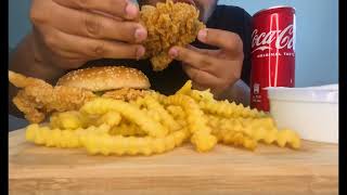 FRIED CHICKEN | ZINGER BURGER | CRINKLE FRIES | GARLIC SAUCE | ASMR