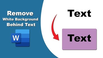 How to get rid white background behind text in Word