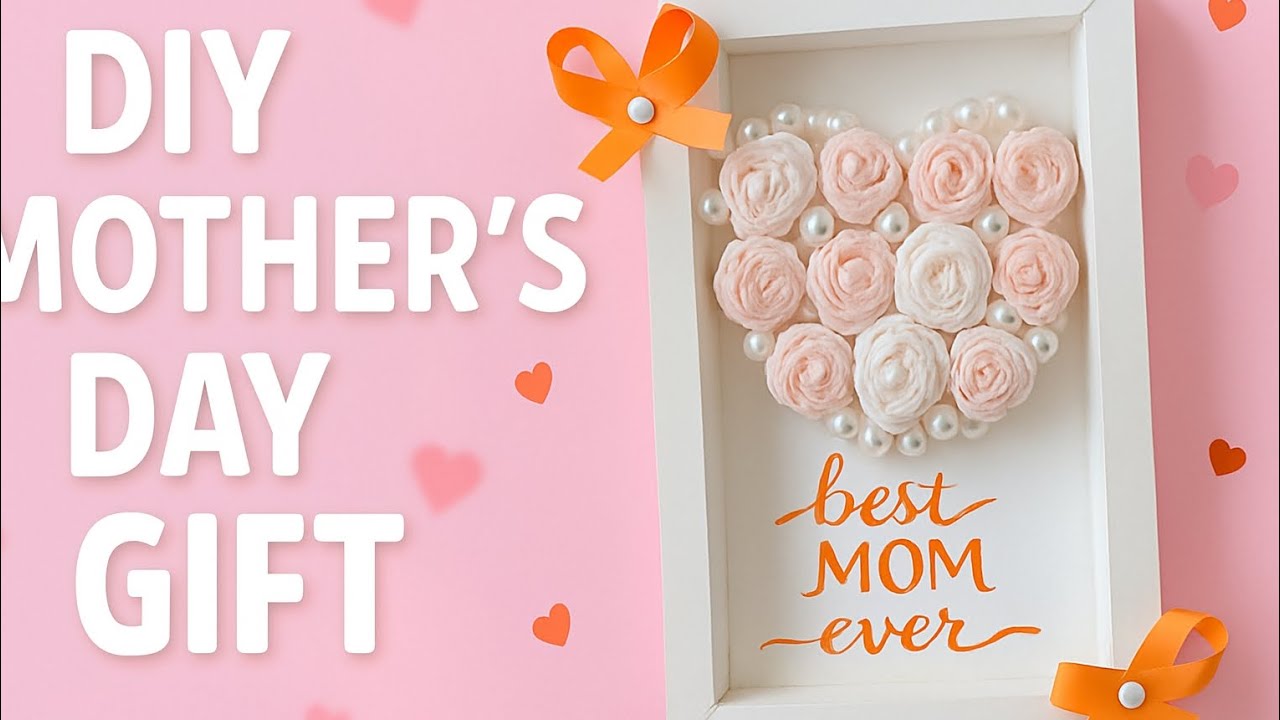 DIY Mother’s Day Gift | Handmade Heart Frame with Tissue Flowers | Easy & Beautiful Gift Idea