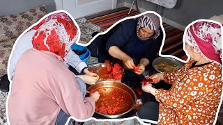 Ich lerne wie man im türkischen Dorf Dolma macht 🇹🇷 🥘│Dorf ASMR