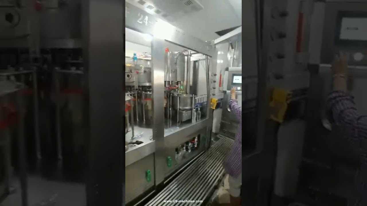 3 in 1 automatic rotary bottle rising filling capping machine bottling line