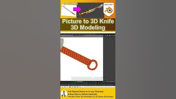 Knife 3D Modeling in Blender | Time Lapse | Picture to 3D #blender #modeling #3dmodeling #knife