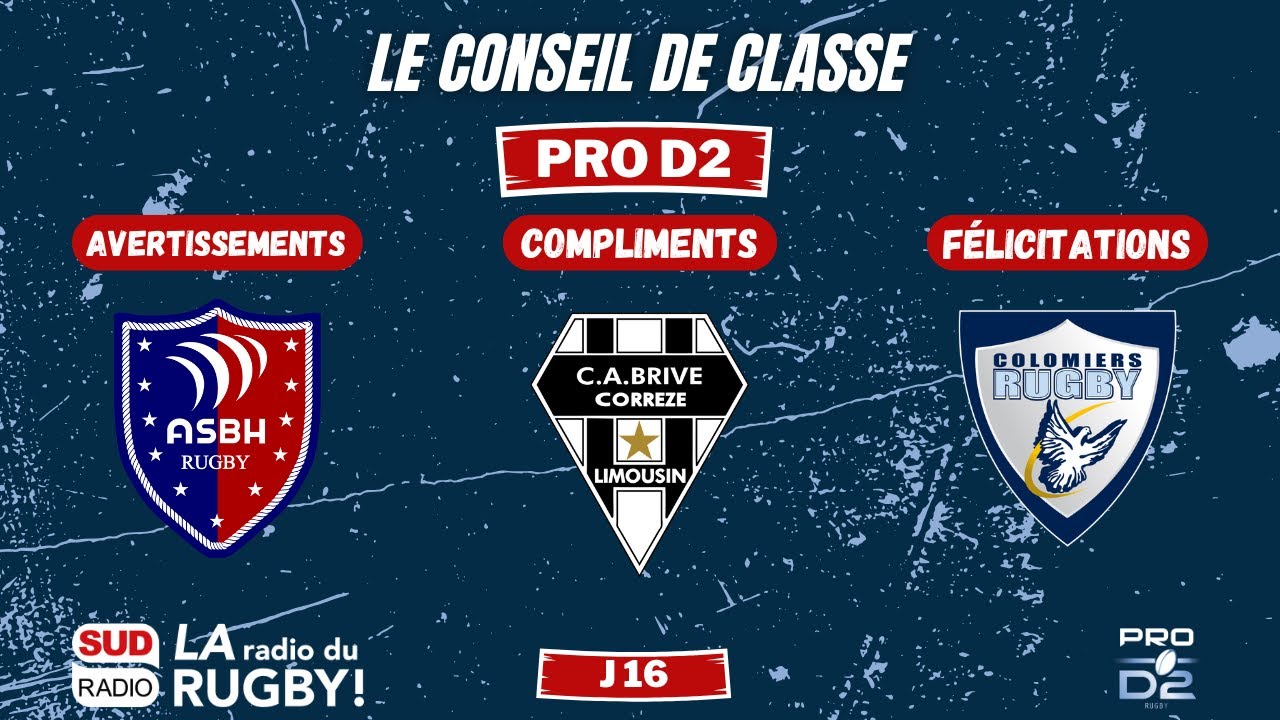 Le conseil de classe de la 16e journée de Pro D2