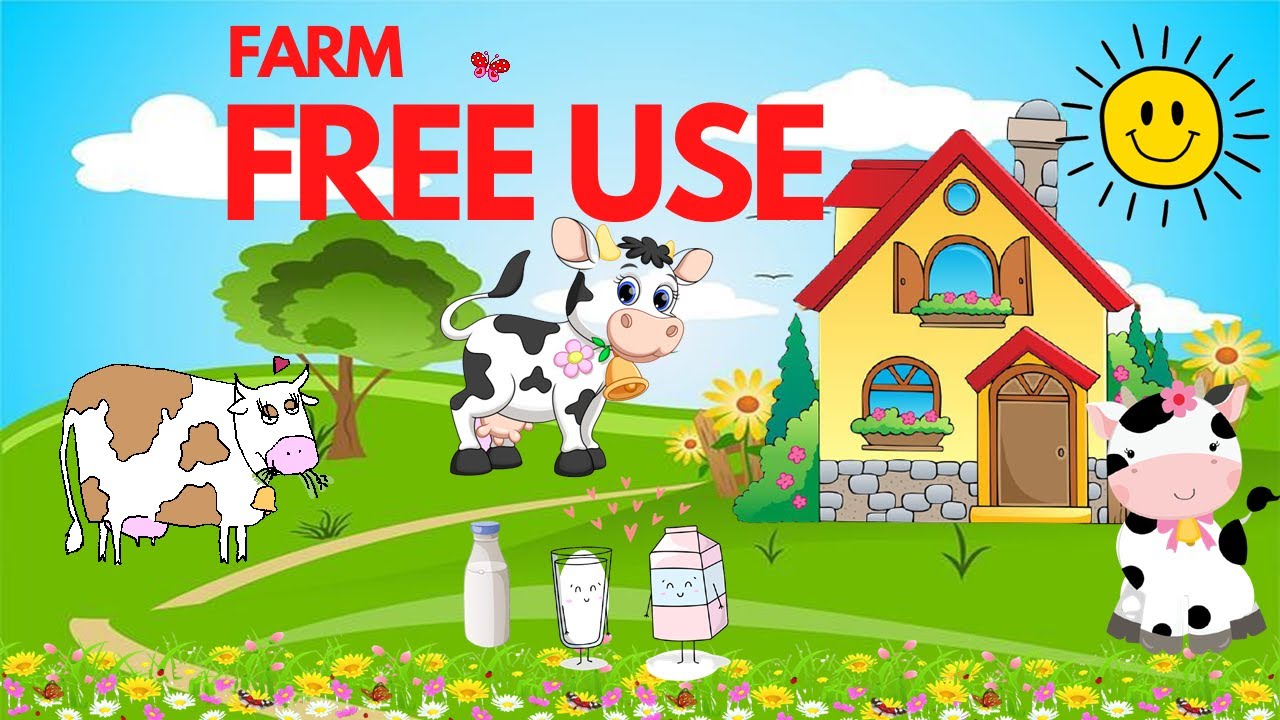 FREE BACKGROUND - FARM - Animated Landscape Background (Sun, Tree ,Landscape, Garden) - [FREE USE]