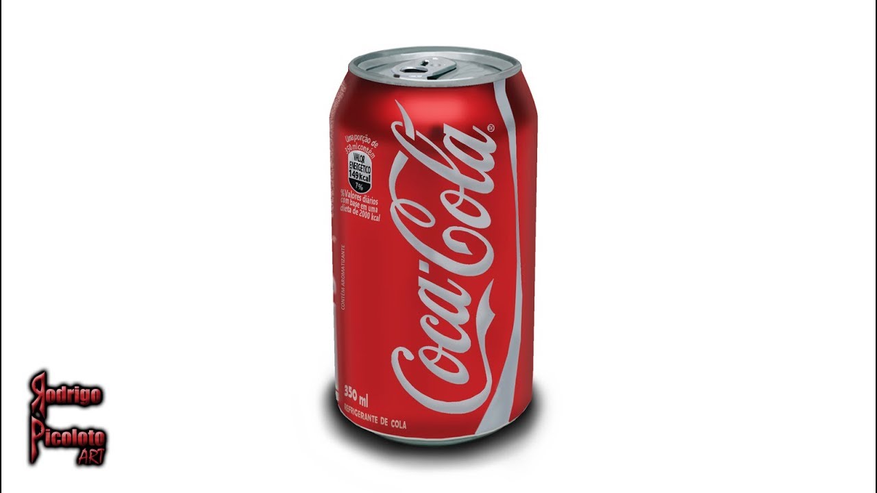 Drawing a Coca-Cola can in Illustrator + Photoshop - YouTube