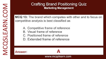 Crafting Brand Positioning Quiz Question Answer PDF | Class 12–9 Brand Positioning Notes | Ch 6 Quiz