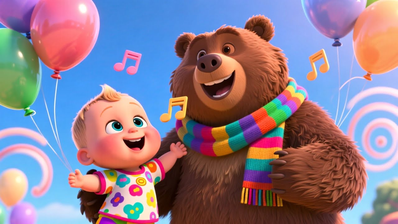 Bear’s 123 Balloon Sky 🎈 Counting Song for Kids | Learn Numbers with Baby Fun Adventure